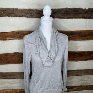Banana Republic Petite gray, Cowl Neck Sweater, long sleeves, LP